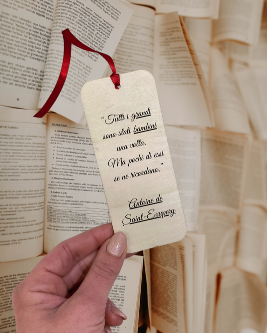 Segnalibro con Citazioni in legno