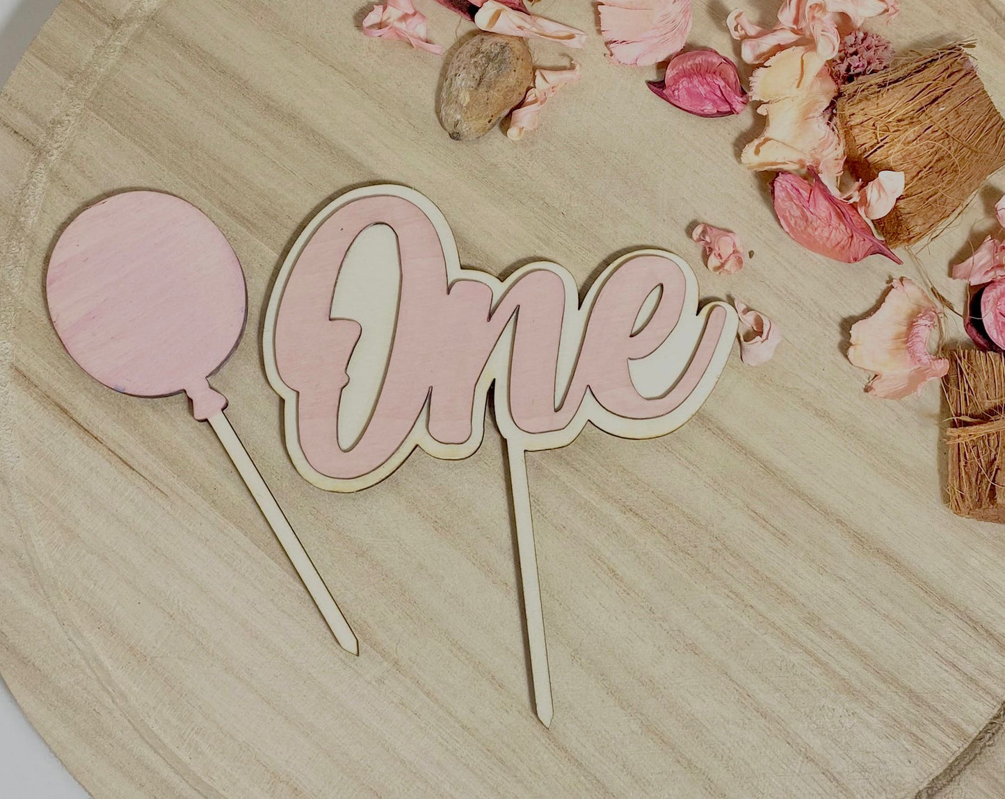 Cake Topper "One" Palloncino - colori assortiti