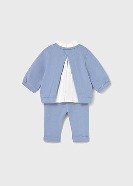 Completo pantalone e felpa neonata - Drem Blue