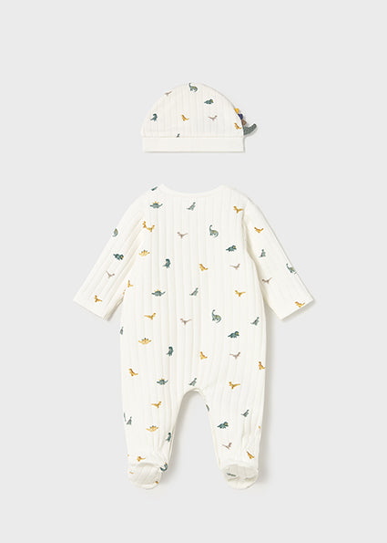 Pigiama con cappello dinosauro neonato