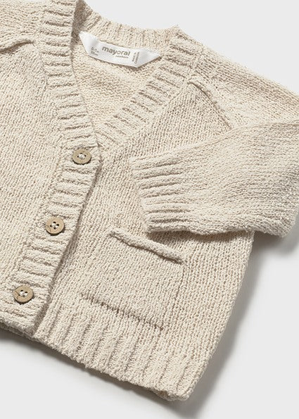 01306-Cardian collo a v tricot