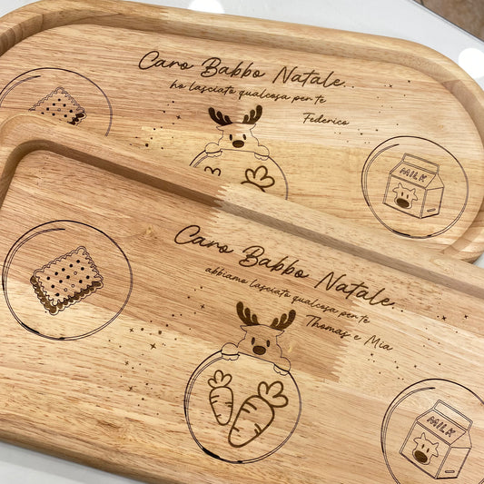 Vassoio "Babbo Natale" Personalizzato in legno