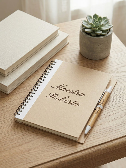 Taccuino Personalizzato in Carta Kraft con Penna Coordinata