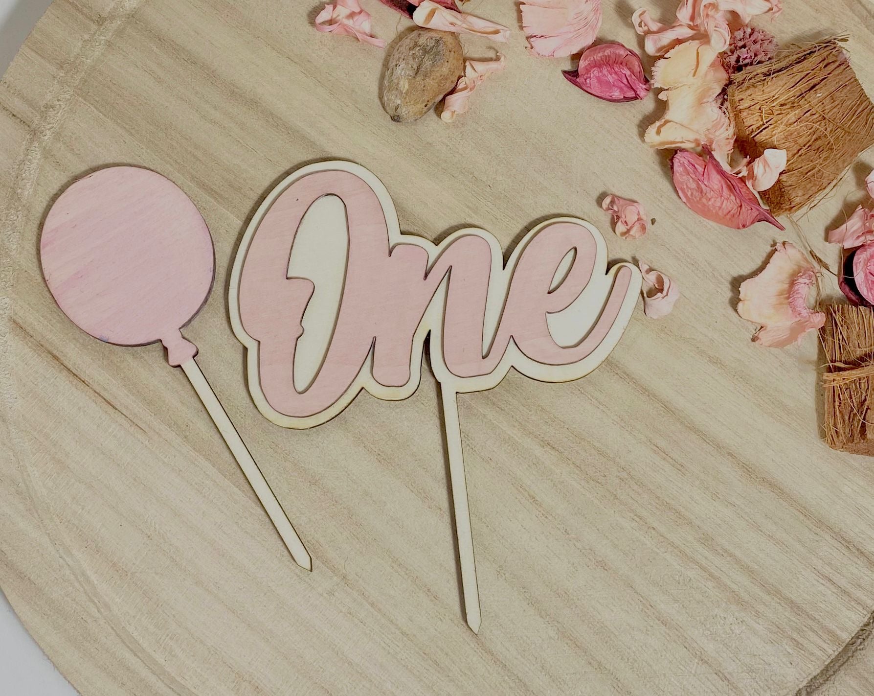 Cake Topper "One" Palloncino - colori assortiti