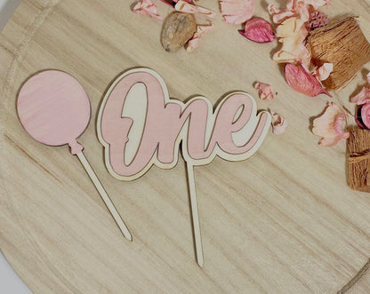 Cake Topper "One" Palloncino - colori assortiti