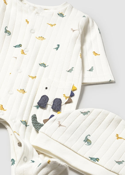 Pigiama con cappello dinosauro neonato
