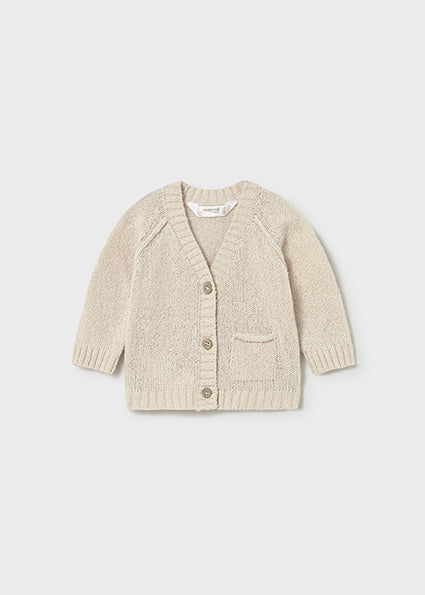 01306-Cardian collo a v tricot