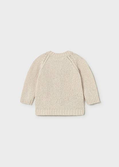 01306-Cardian collo a v tricot