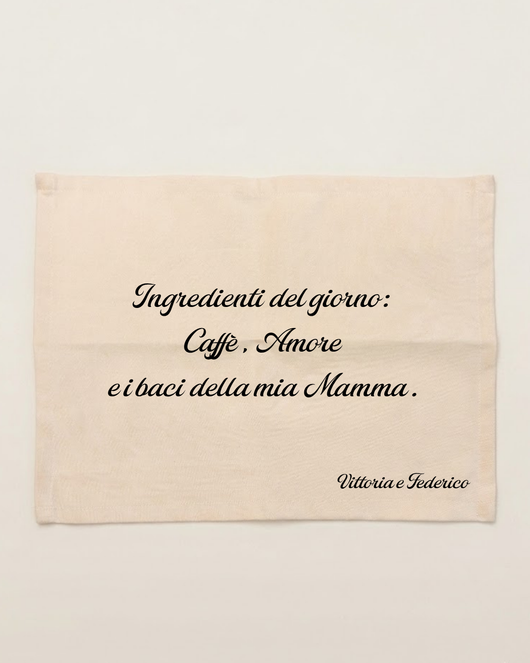 Tovaglietta "Dedica d'Amore" – Collezione Festa della Mamma