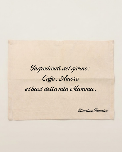 Tovaglietta "Dedica d'Amore" – Collezione Festa della Mamma