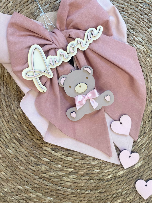 Fiocco Nascita Teddy Girl