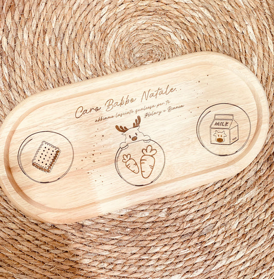 Vassoio "Babbo Natale" Personalizzato in legno