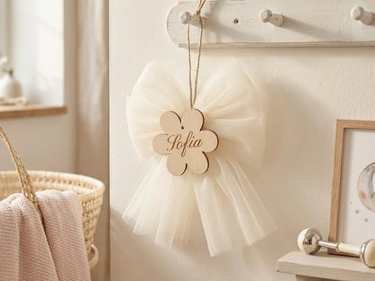 Fiocco Nascita in Tulle - "Dolce Attesa" - Personalizzato