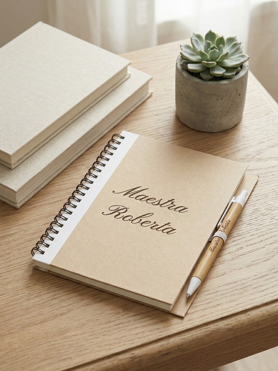 Taccuino Personalizzato in Carta Kraft con Penna Coordinata