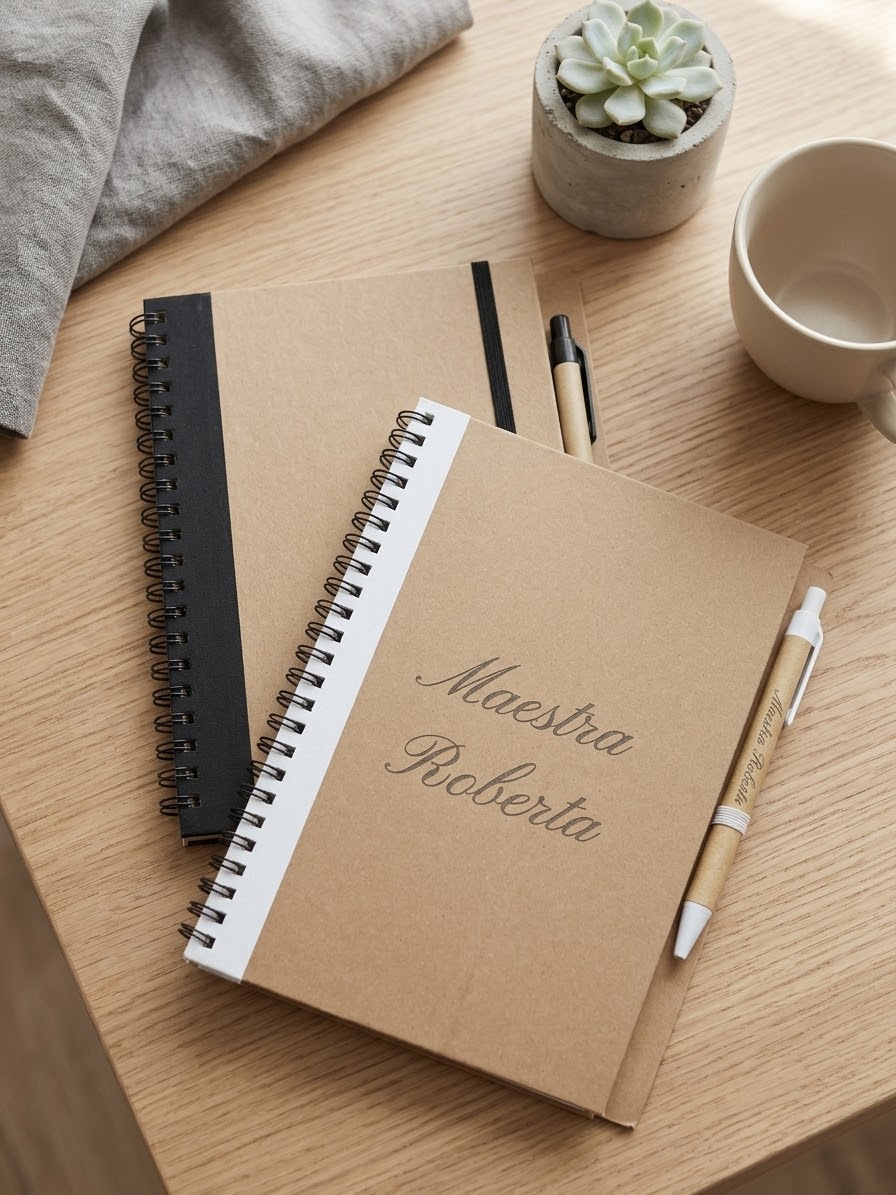 Taccuino Personalizzato in Carta Kraft con Penna Coordinata