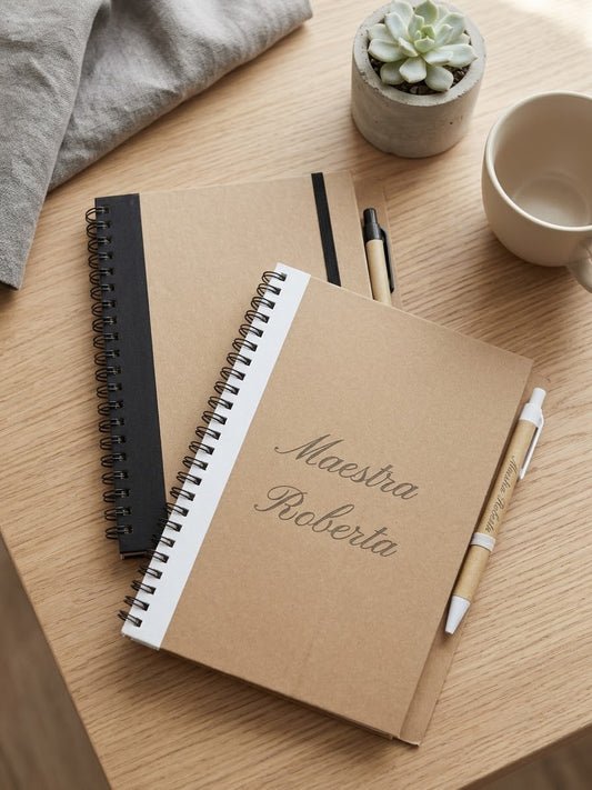 Taccuino Personalizzato in Carta Kraft con Penna Coordinata