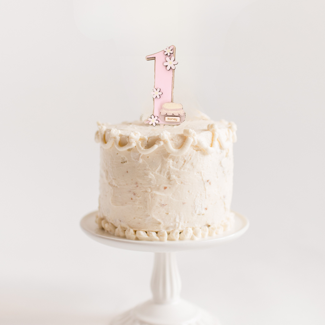 Cake Topper "Primo Compleanno" - Honey