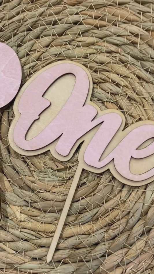 Cake Topper "One" Palloncino - colori assortiti